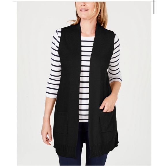 knit duster vest